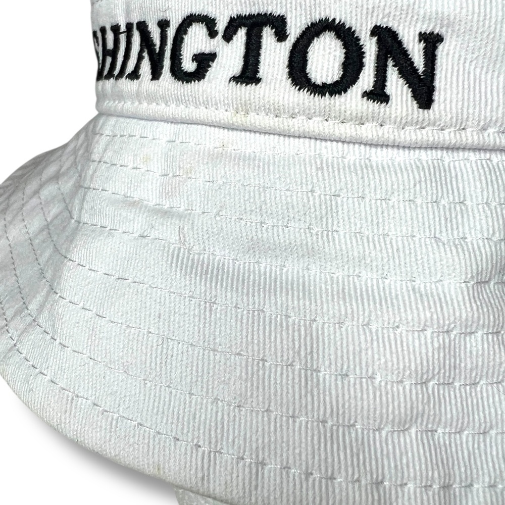 USA Washington D.C. White Floppy Bucket Hat with Pocket 100%‎ Cotton - Picture 4 of 8